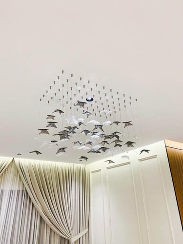 معلقة ديكوريه علي شكل فراشة زجاج يتوفر بالوان مختل...