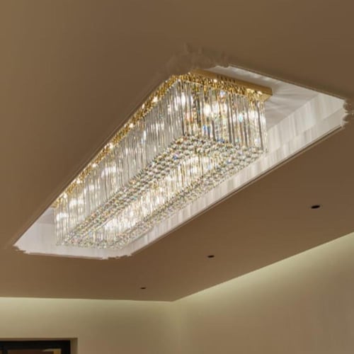 ثريا لاصق كريستال مع كور ومساطر مقاس 200 *80 CM