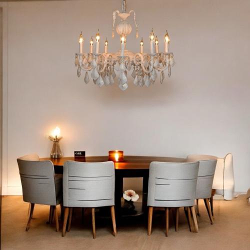 ثريه كلاسيك 5/6/8/12 لمبات لون وايتي