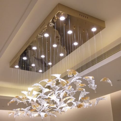 ثريه مودرن تعليقات ورق شجر