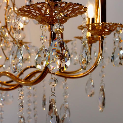 ثريا كريستال كلاسيك لون ذهبي