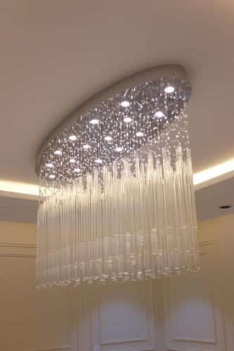 ثرية مودرن بيضاوي لاصق ذهبي