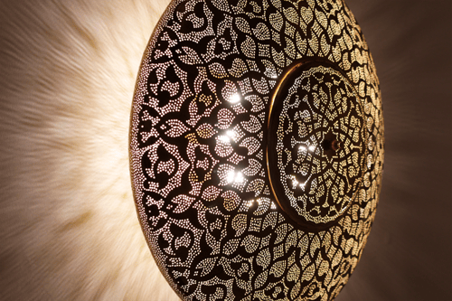 ثريه لاصق نحاسيه طراز مغربي متوفر(عدة مقاسات )