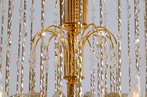 ثريه ايطالي لون ذهبي 12 لمبه كرستال نمساوي