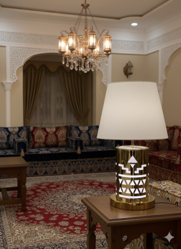 أباجورة طراز نجدي لون ذهبي