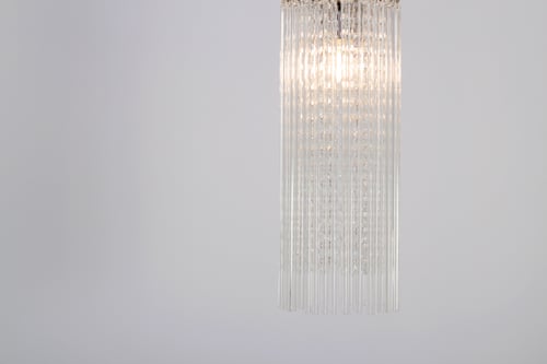 تعليق مودرن كرستال لون فضي