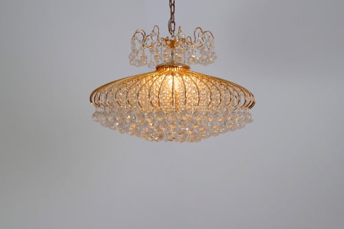 ثريه كرستال لون ذهبي مطلي قطر 70cm