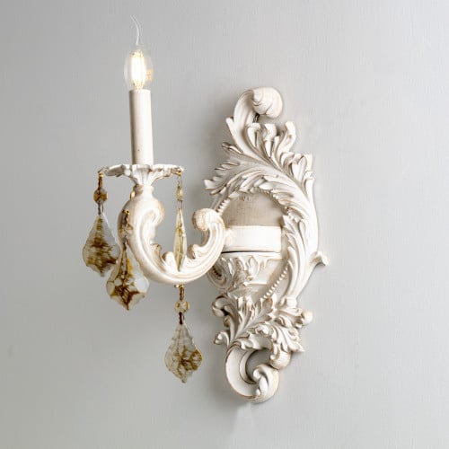 جداري معتق لون ابيض