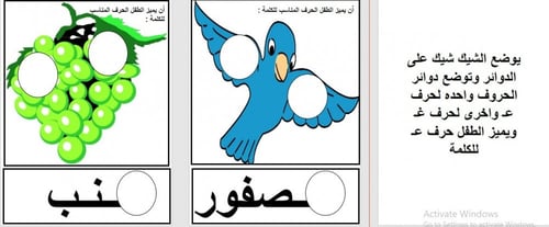 تحضير وحدة احب لغتي رياض الأطفال