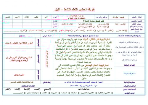 تحضير توحيد 1 مقررات