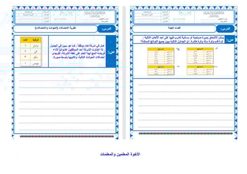 تحضير رياضيات اول متوسط الفصل الثالث