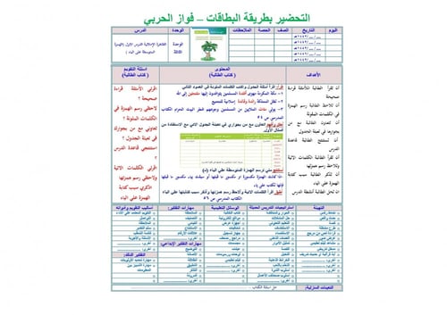 تحضير لغتي خامس ابتدائي الفصل الثالث