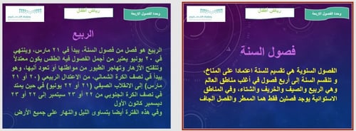 تحضير وحدة الفصول الاربعه رياض الأطفال