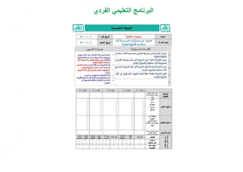 تحضير مهارات رقمية سادس ابتدائي الفصل الثالث تربية...