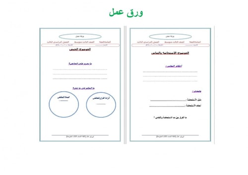 تحضير فقه ثالث متوسط الفصل الثالث
