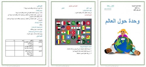 تحضير وحدة حول العالم رياض الأطفال