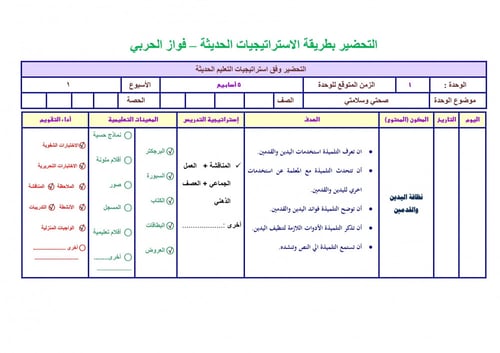 تحضير مهارات حياتية واسرية اول ابتدائي الفصل الثال...