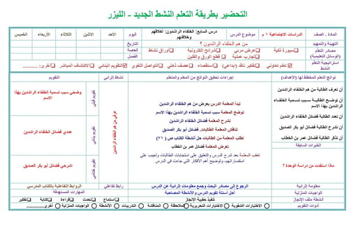 تحضير دراسات اجتماعية اول متوسط الفصل الثالث