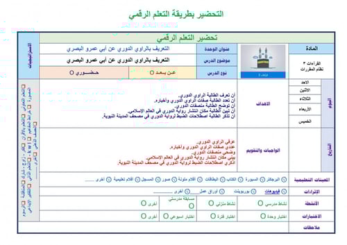 تحضير قراءات 3 مقررات مدارس التحفيظ