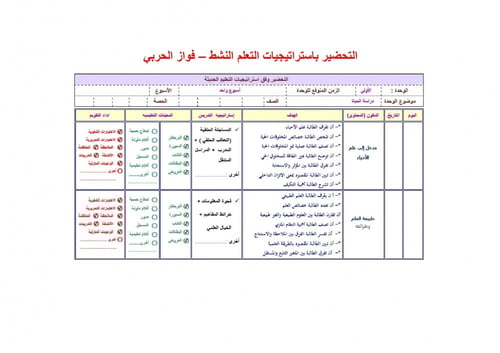تحضير احياء 1 مقررات