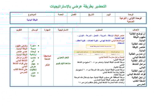 تحضير مهارات حياتية واسرية اول متوسط الفصل الثالث
