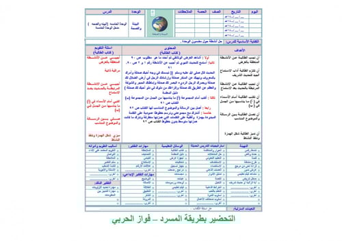 تحضير لغتي اول متوسط الفصل الثالث