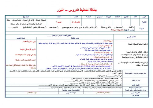 تحضير توحيد 1 مقررات