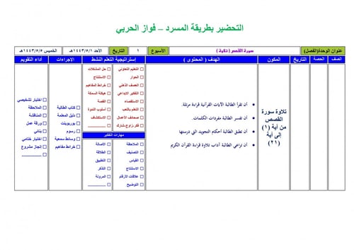 تحضير قران اول متوسط الفصل الثالث