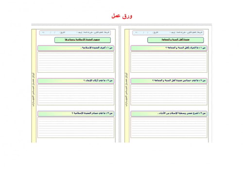 تحضير توحيد 1 مقررات