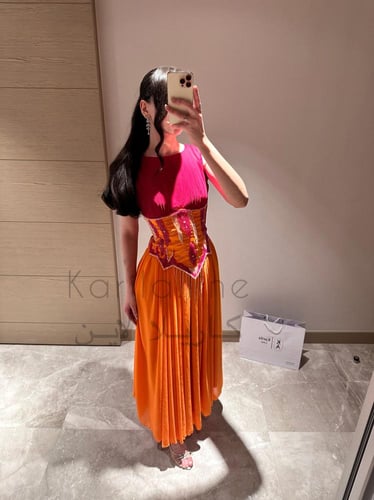 فستان غلا برتقالي