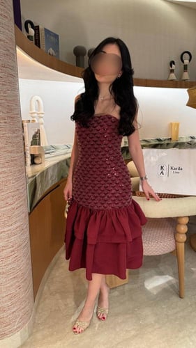 فستان برغندي سبيشل