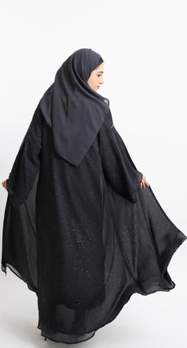 عباية صيفية رمادي بـ لمعة