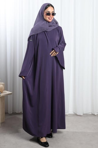 عباية موف أكمام واسعة بفتحة ناعمة