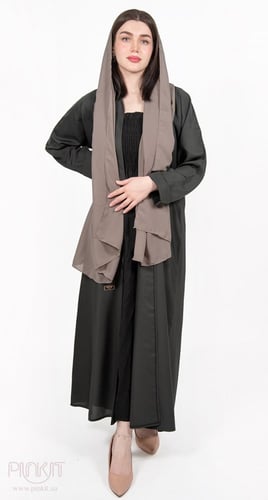 عباية باردة زيتي داكن
