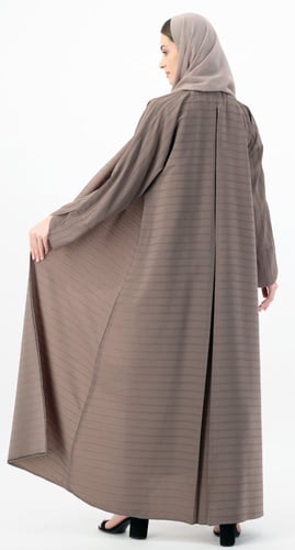 عباية مقلمة لون رملي