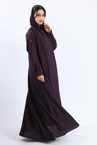 عباية نصف كلوش كريب راما بنفسجي