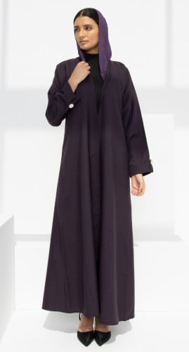 عباية بنفسجي أرجواني كلاسيكية