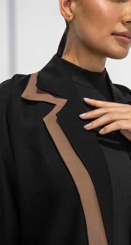 عباية ياقة لحمي ربع كلوش