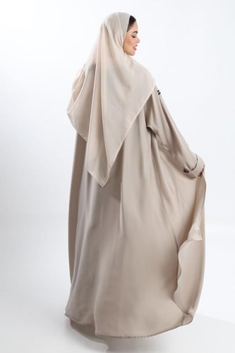 عباية نصف كلوش كريب راما أكمام كلاسيك بيج