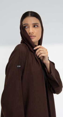 عباية أنيقة كريب بني