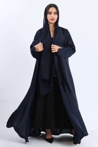 عباية نصف كلوش كريب راما كحلي