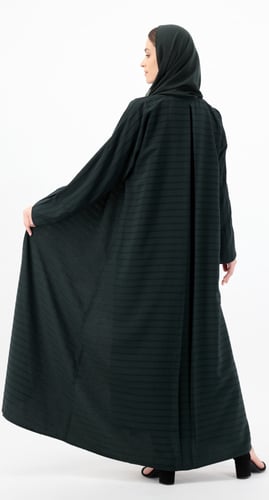 عباية مقلمة لون أخضر