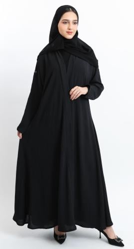 عباية كلوش أسود - كريب أمريكي