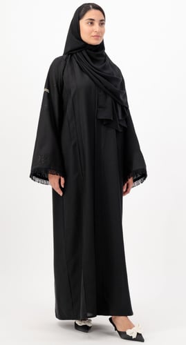 عباية برج الحوت تطريز أسود