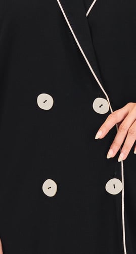 عباية معطف أزرار لؤلؤي