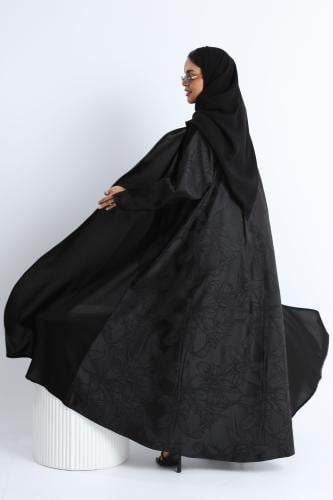 عباية جاكار من الخلف مع كسرة نصف كلوش