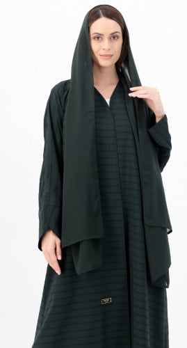عباية مقلمة لون أخضر