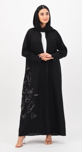 عباية بـ تطريزات فراشات