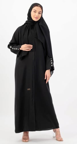 عباية تطريز زهرة الأقحوان أكتاف