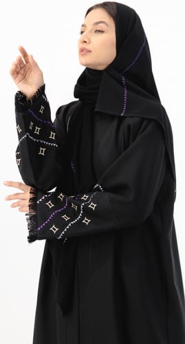 عباية برج الجوزاء تطريز ملون